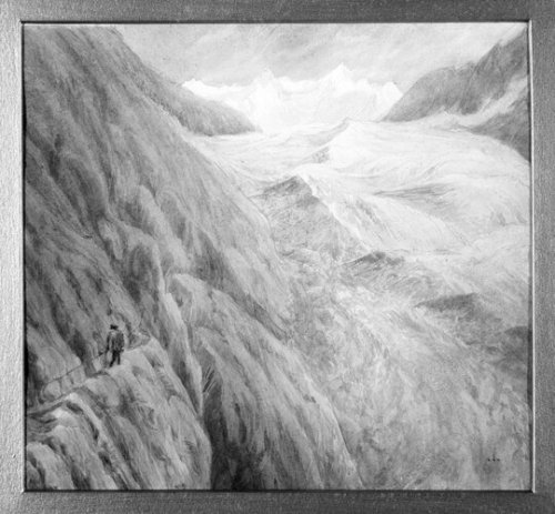 bm-american-art: Alpine Scene, Ogden Nicholas Rood, Brooklyn Museum: American ArtMedium: Watercolorh