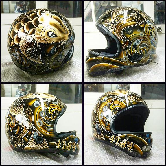 NEW PAINT ボートレーサーの渡邊雄一郎選手のヘルメットの