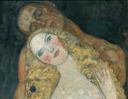 dappledwithshadow: Gustav KlimtDetail from Adam and Eve (unfinished)1917