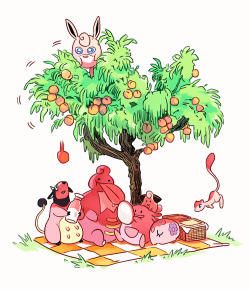 mykenbomb:  pink picnic. i’m open for commissions! (x) 