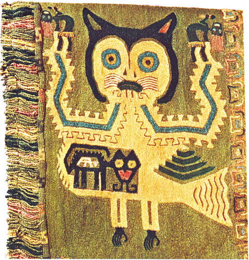 xiidogsmiles:  please appreciate precolumbian paracas pampas cat  , pampas cat impersonator textiles and nasca cat ceramic vessel! 800 BCE - 800 CE! preserved thanks to desert climate!     sources x x x x  