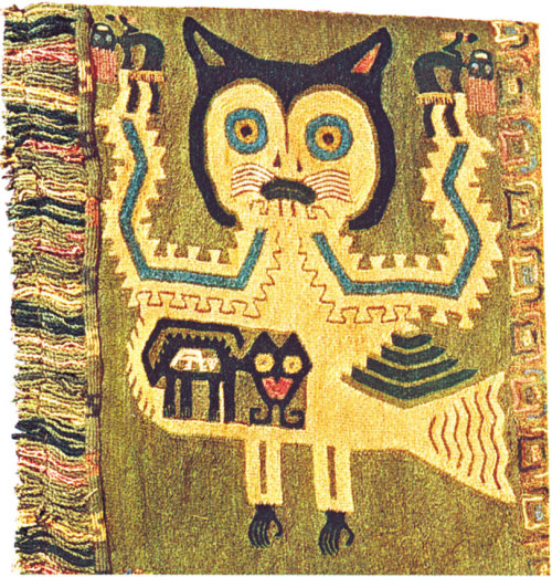 mishymashy:Paracas textileskids.britannica.com/elementary/art-34838/Detail-of-embroidered-Par
