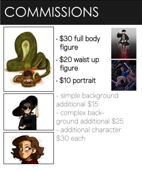 Hey all! I know its late but I’m finally done with my semester work so my commission sale can offici