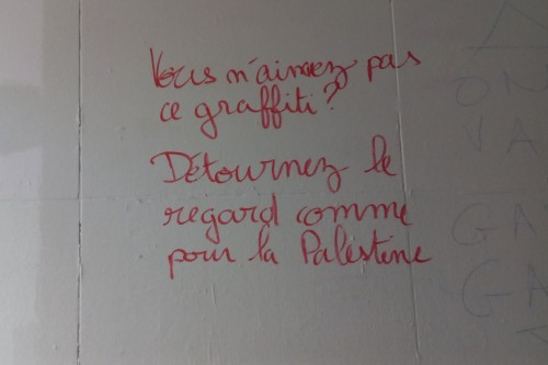 "Don't Like This Graffiti? Then Look Away Just Like You Do For Palestine"