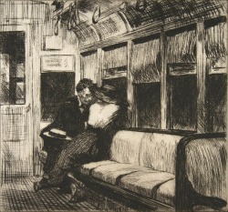 1910-again:  Edward Hopper, Night on the Train 1918 