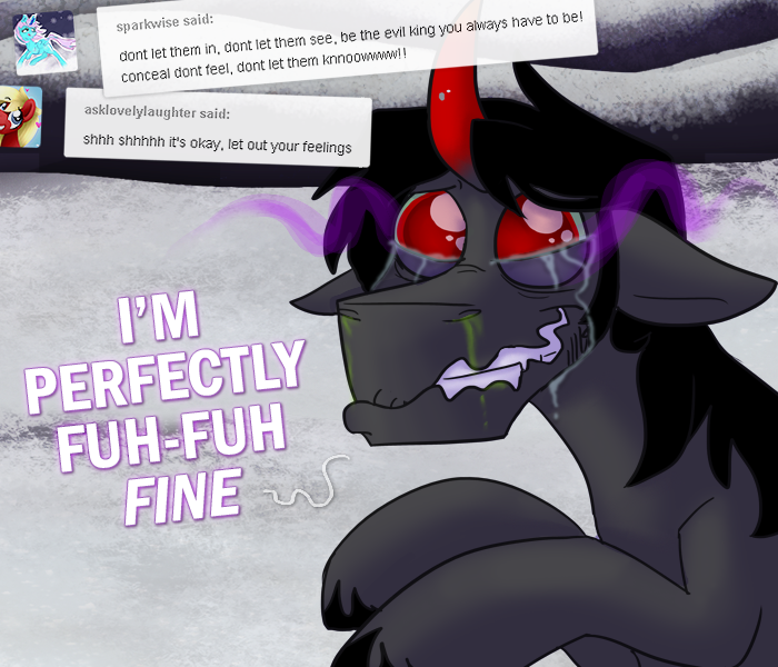 ask-king-sombra:  ask-king-sombra:  Not all ponies are all aboard the hug train to