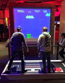retrogamingblog:Giant NES controller at the GameXploration exhibit at the Saint Louis Science Center