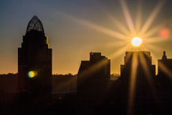 travelingcolors:  Mount Adams Sunset, Cincinnati | Ohio (by ampphoto)