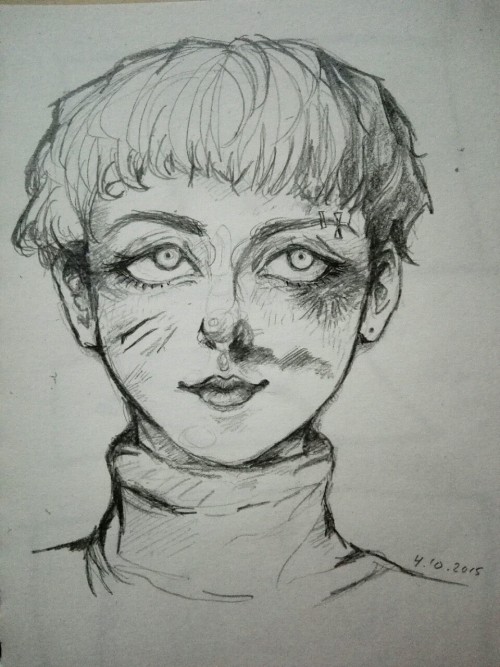 pilikukka:  Here is my oc, whatever his name is, uhh he likes to beat up annoying people just for fun, whores around n stuff. I still can’t get his look or personality on paper..  /ask @mackintons for info on his oc ;) / 