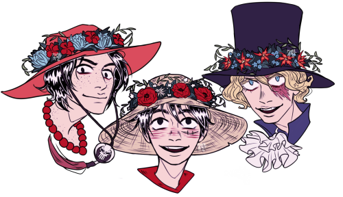 psychiartistic:I love these bros so I gave them flowercrowns stickers previev!