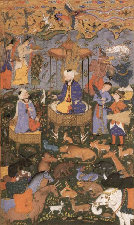 brassmanticore:eastiseverywhere:Islam Week!King SolomonIran (1500s)[Source]King Solomon and the hoop