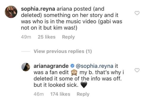 ariana liked my edit on twitter, posted on stories (but deleted) and called it sick…i’m dead