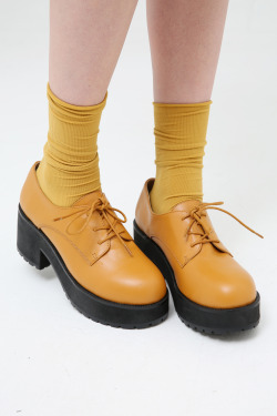 thewhitepepper:  We’re hot stepping into the new year with our Chunky Heel Brogue in Mustard!  Styling and Photography by THE WHITEPEPPER Like us on FacebookFollow us on Instagram 