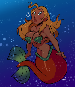 jmdurden: /co/ drawthread:draw the lifeguard from Lilo and Stitch as a mermaid. twitter | facebook | patreon  &lt; |D’‘‘‘‘