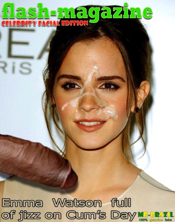 facialcelebs:  Emma Watson wasted on Celebrity Cum’s Day.