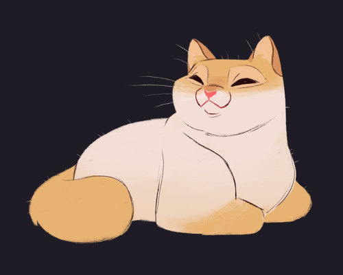 dailycatdrawings: 617: Mallow KittySaw this coloring on a cat and it reminded me of toasted marshmal
