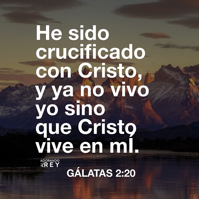 Con Cristo estoy juntamente crucificado, y ya no vivo yo, mas vive Cristo en mí; y lo que ahora vivo en la carne, lo vivo en la fe del Hijo de Dios, el cual me amó y se entregó a sí mismo por mí. (‭Gálatas‬ ‭2‬:‭20‬)
#Dios #Jesus #Jesucristo...