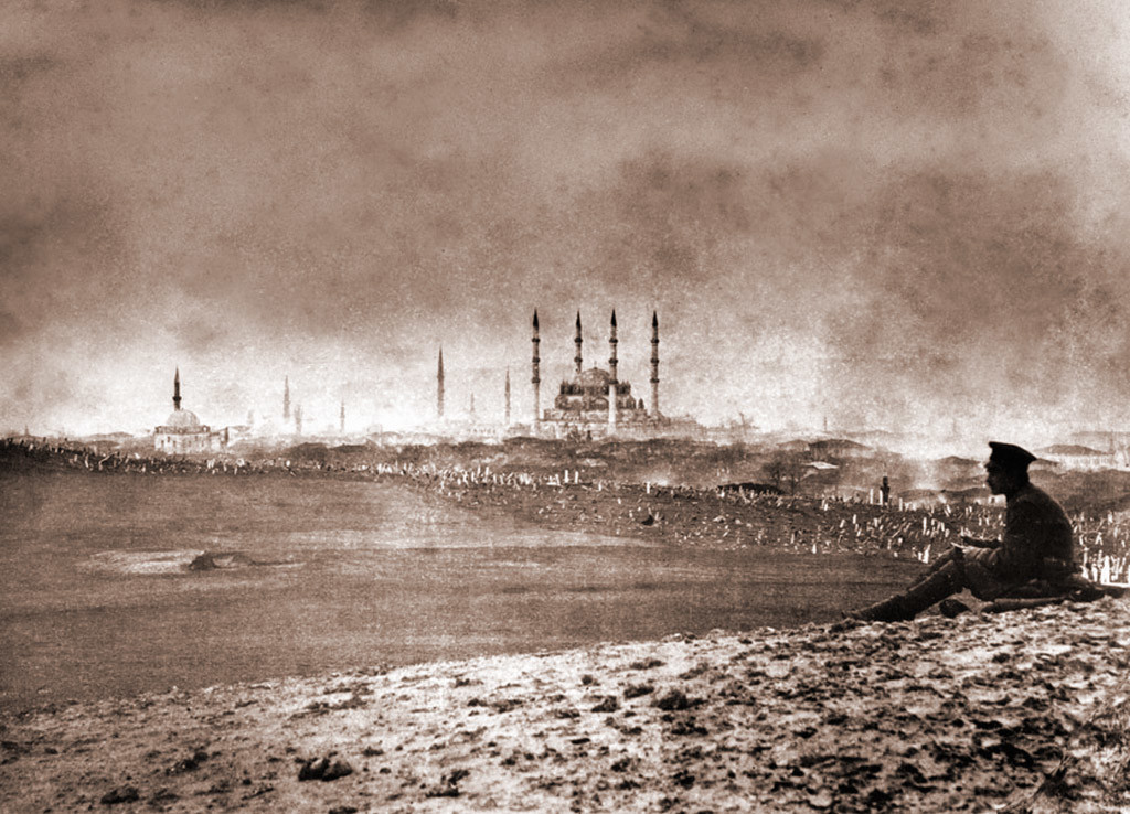 historicaltimes:   A Russian Soldier Looking Over Istanbul. In 1878 Russian army