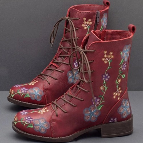 colorfultimetravelbeard: down to 29.99 Now On Click here LOSTISY  Flowers Embroidered Leather S