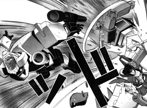 tfwiki:    Today’s aesthetic: Optimus Prime completely wrecking Megatron’s shit in these pages from Naoto Tsushima’s TRANSFORMERS: ALL SPARK manga. This might just be the biggest smackdown Prime’s ever laid on Megs outside of a live-action movie