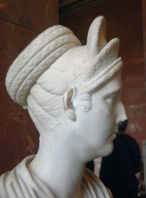 Portrait of Matidia, niece of emperor Trajan and mother of empress Sabina. C. 112 AD. Marble. Musée 