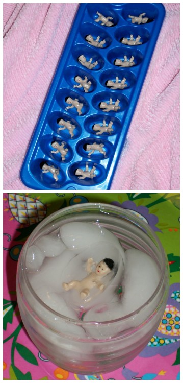 crankycrafter:DIY Baby Ice Cubes “My Water Broke!” Baby Shower Game. For Real. I wasn’t sure this wa