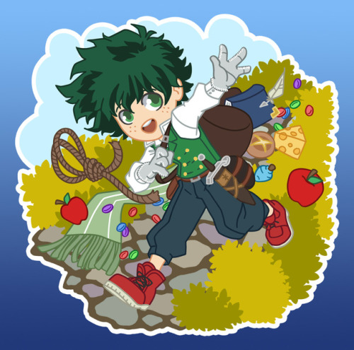 BnHA pieces made for various merch (pillows, keychains, and then some).