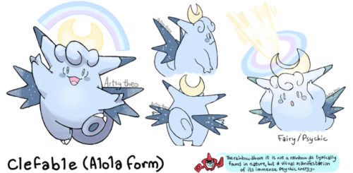 artsy-theo:Some more details on Alolan Clefable!