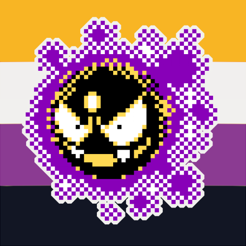 wuvsbian:Nonbinary Gastly line Icons ♥