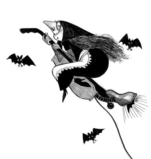 Finally updating this blog with a few of my favourites from Inktober. My theme was witches riding th