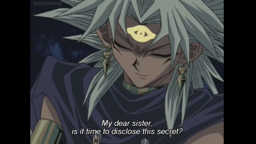 mayareader:  One thing I would like to mention here. Even though Yami Malik has taken over, he still shows respect to Ishizu, referring to her as “My dear sister” He even praises Ishizu’s dueling techniques and strategies. So while Yami Malik is