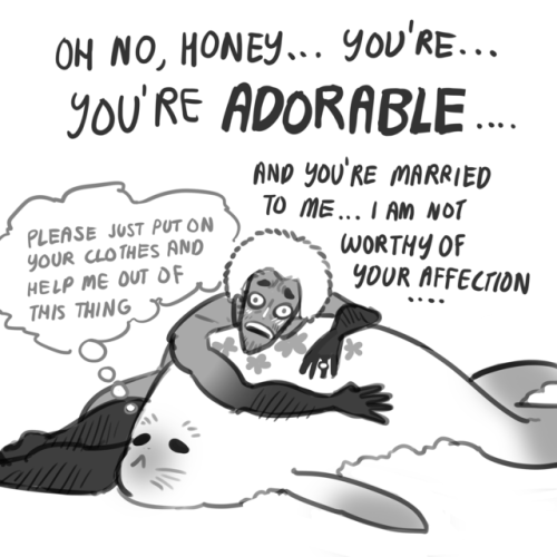 badassindistress:japhers:Do not let your human mates try out your selkie coats unless you are fully 