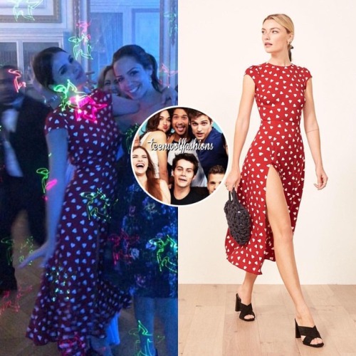 What: Shelley Hennig’s dress from IG 7.3.18 and 8.1.18 Dress: Reformation Gavin Dress in heart print