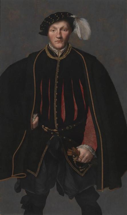 Retrato de un caballero, probablemente de la familia West, escuela británica, 1545-60.
