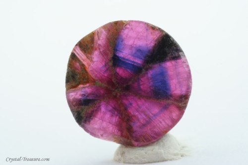 Corundum Var. Ruby This is a very rare bicolor trapiche ruby with some titanium concentrat