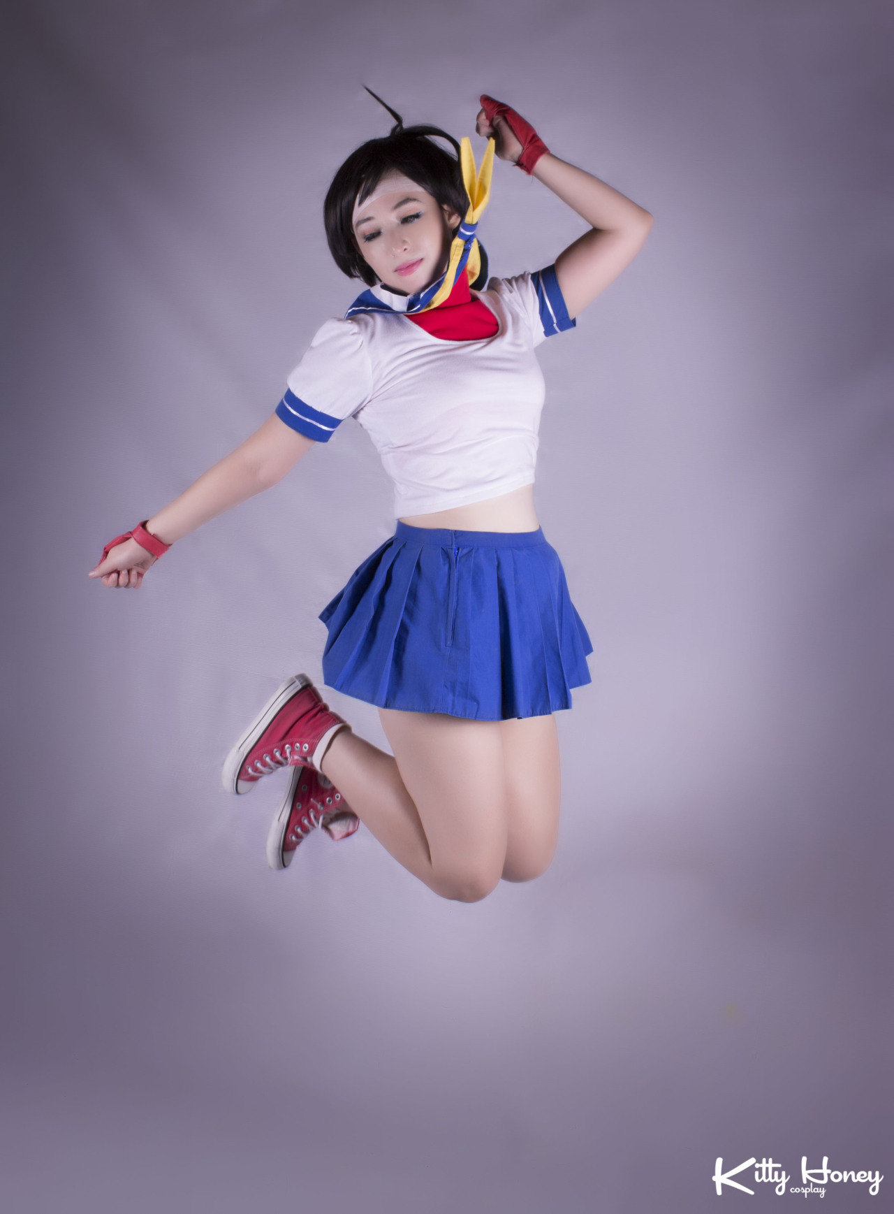 savingthrowvssexy:  I’m a Fighter (Sakura Kasugano cosplay) by Kitty-Honey   