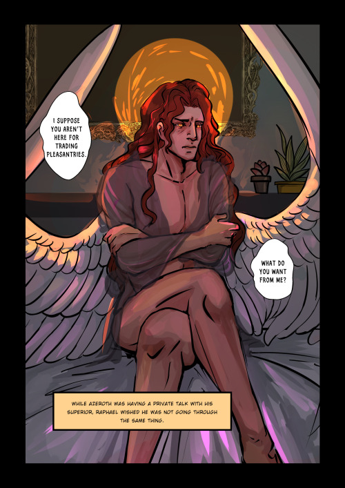 LIKE A MOTH TO THE LAMP - A REVERSE!AU COMIC ABOUT A STARWEAVING ANGEL AND A MOTH DEMONPART 1 | PART