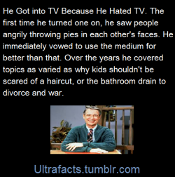 lifethroughordinaryeyes:  ultrafacts:  Mr Rogers Facts. Source: 1 2 3 4 5 6 7 8 Follow Ultrafacts for more facts daily.  No, I am not crying at a Mr. Rogers fact post. 