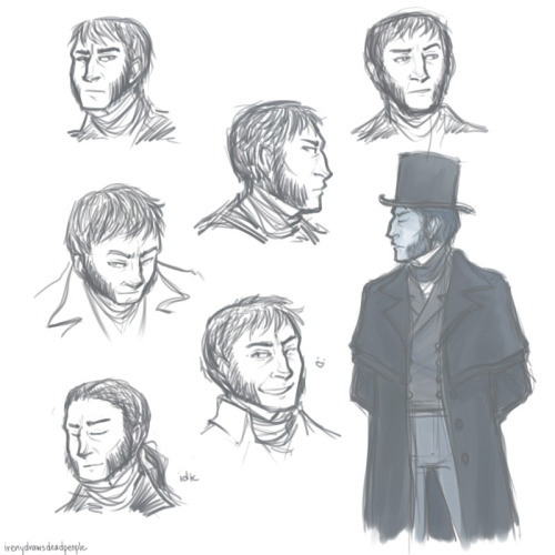 irenydrawsdeadpeople: i had a lot of work to do so i…drew a bunch of javerts instead…