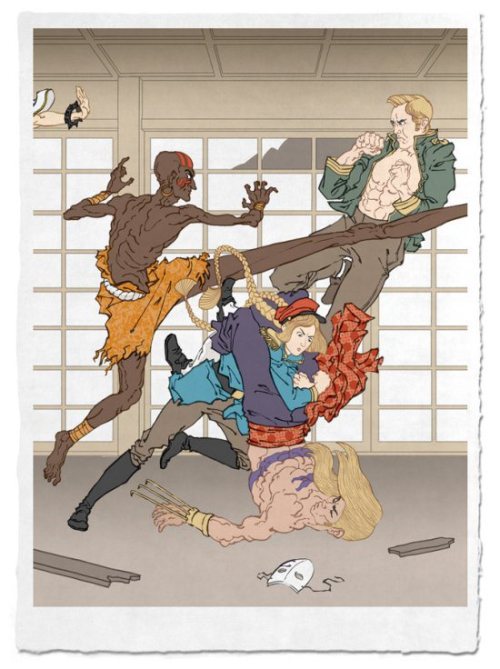 grouchland:  Video Game Characters Turned Into Japanese Styled Artwork 