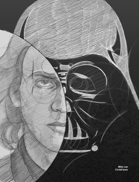 tiefighters:  Circlefaces Created by Mike Lee Prints available at Society6