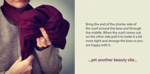 DIY How to Tie a Scarf Bow from …yet another beauty site. I’m over summer - it’s 