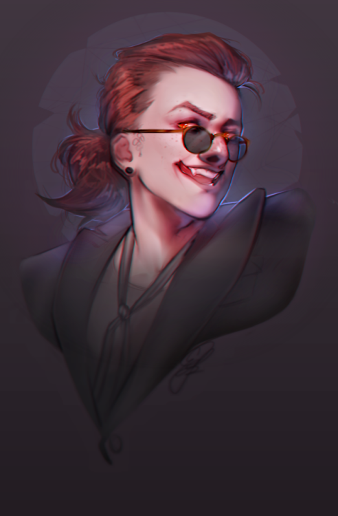 ceciditangelo:a study  Damn! Fanart-artists make the Tennant!Crowley’s weird long hair look da