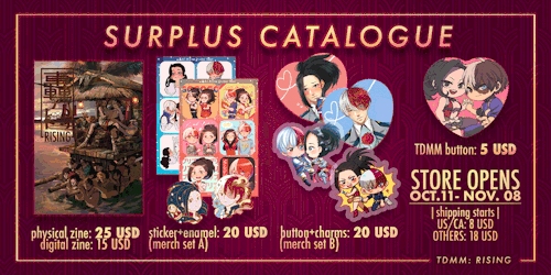 todomomorisingzine: LEFTOVER SALE IS NOW LIVE!! Sale period: Oct 11 (9pm EST) - Nov 8 (9pm EST) Link