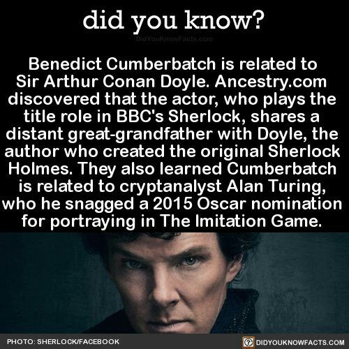 letsdiscussaboutsherlock: Here’s a fact to improve your life quality