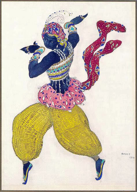 Costume designs by Leon Bakst for Ballets Russes' Scheherazade, 1910