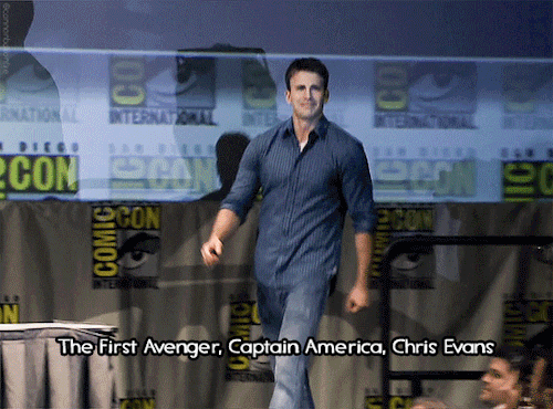 cannonballonfire: The Avengers at Comic Con in San Diego 2010 Robert Downey Jr, Scarlett Johansson, 