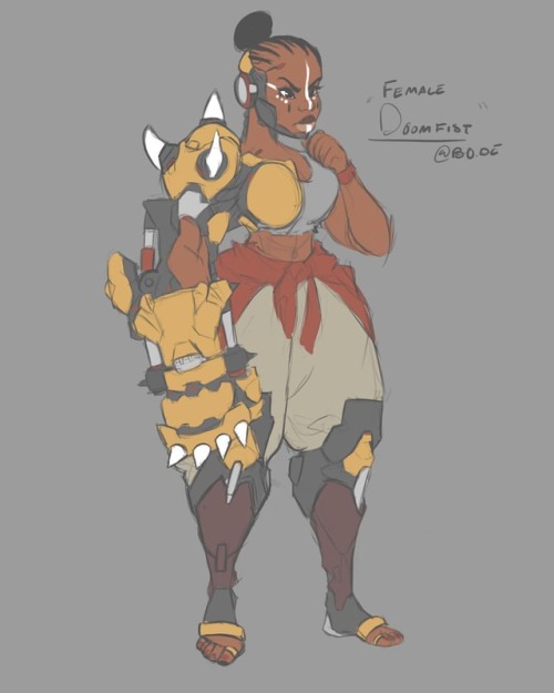 Female doomfist  @playoverwatch  Working on a legendary skin for her rn.  #sketch #nigerian  #overwa