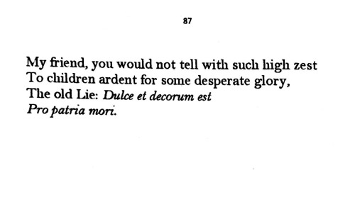 medeae: Wilfred Owen, from “Dulce et Decorum Est"