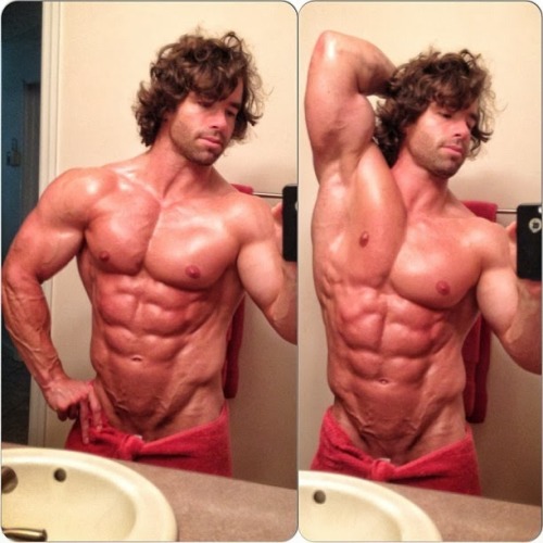 muscletits:  The perfect bondage captive?  Jungle Boy struggling. So many targets.